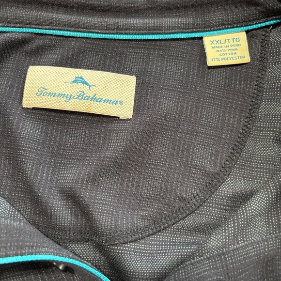 Tommy Bahama Dark Checkered Polo Shirt Size XXLITTG - Picture 4 of 4